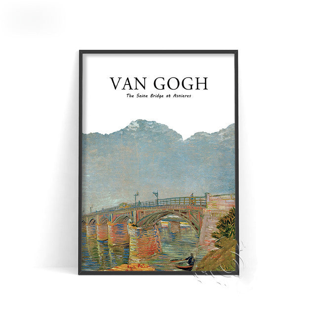 Van Gogh Exhibition Printing Poster Retro Art Wall Decoration