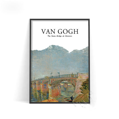 Van Gogh Exhibition Printing Poster Retro Art Wall Decoration