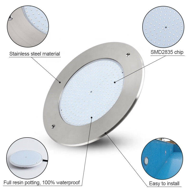 Luz de piscina Led ultrafina de acero inoxidable para paisaje al aire libre