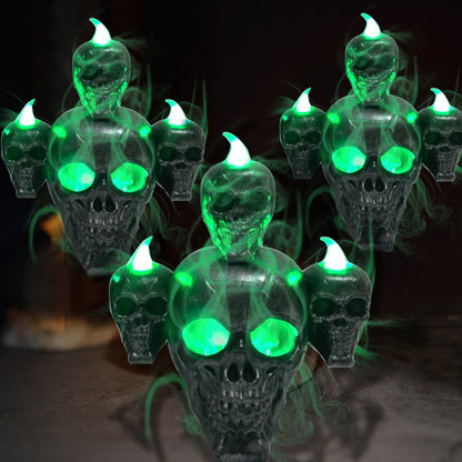 Nueva decoración de Halloween Adornos de calavera con luces para Halloween