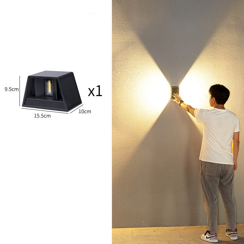 Lámpara de pared solar impermeable para pasillo al aire libre