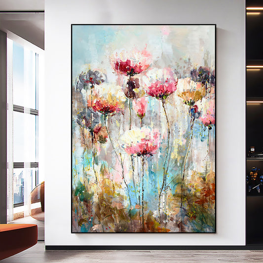 Handmade Floral Oil On Canvas Painting Home Decoration Poster