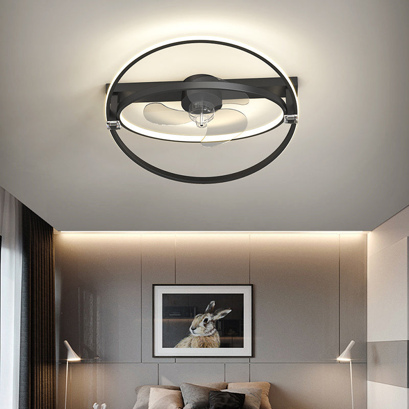 Modern LED Ceiling Fan With Light Remote Control Living Dining Room