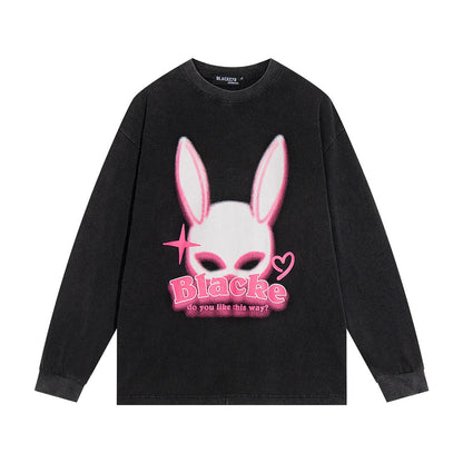 Rabbit Ears Printed Long Sleeve High Street Niche