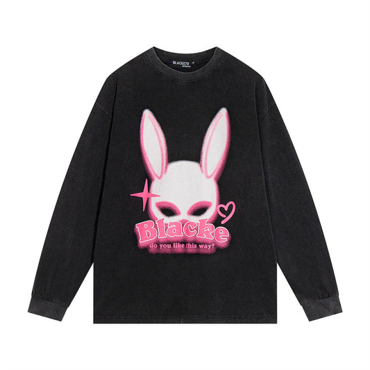 Rabbit Ears Printed Long Sleeve High Street Niche