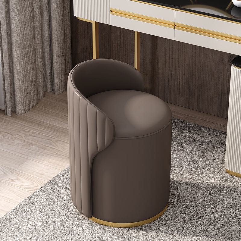 Modern Minimalist Small Apartment Leather Art Shoe Changing Stool