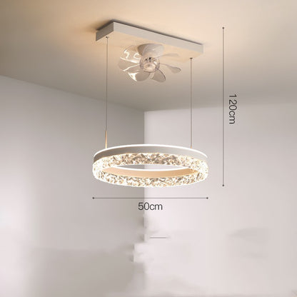 The New Ceiling Light Invisible Fan Scandinavian Light Luxury Ceiling Fan Light