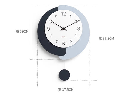 Fashion Simple Punch-free Mute Swing Wall Clock