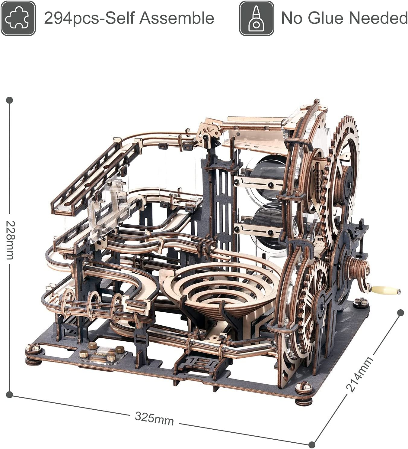 Robotime ROKR marbre nuit ville 3D jeux de Puzzle en bois assemblage roue à eau modèle jouets pour enfants enfants cadeau d'anniversaire