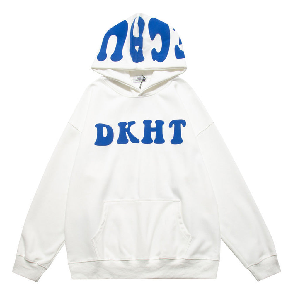 Letter Printed Hoodie Pullover Men