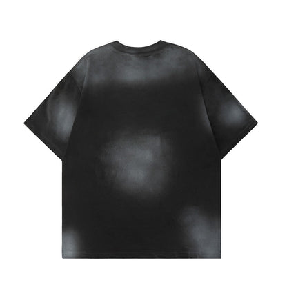 T-shirt à manches courtes imprimé tie-dye pour homme