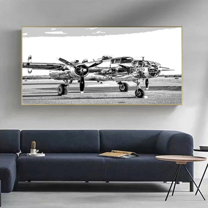 Affiche imprimée d'avion Vintage, peinture sur toile