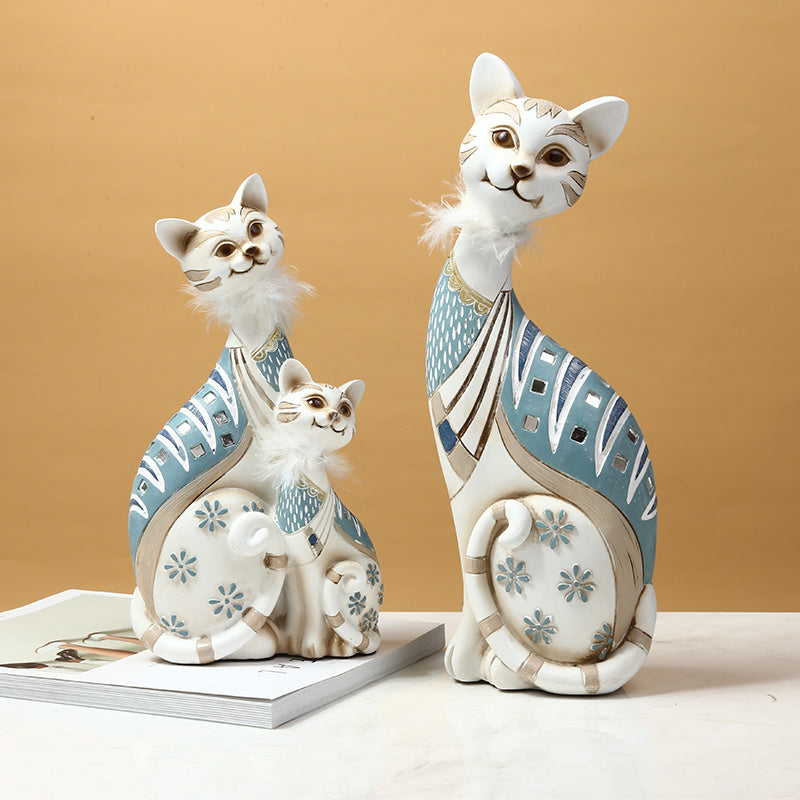 Cute Cat Decoration Desktop Creative Home Accessories Living Room Wine Cabinet Porch Decoration