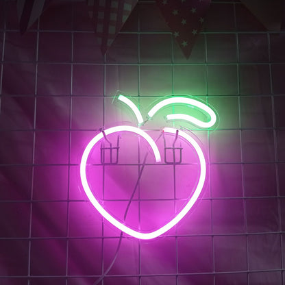 LED Acrylic Transparent Backboard Peach Neon Modeling Light