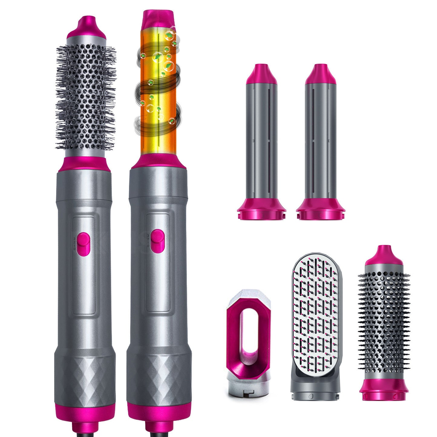 Five-in-one Hot Air Comb Multi-function Anion Blowing Combs Automatic Curler Straight Comb Hair Dryer