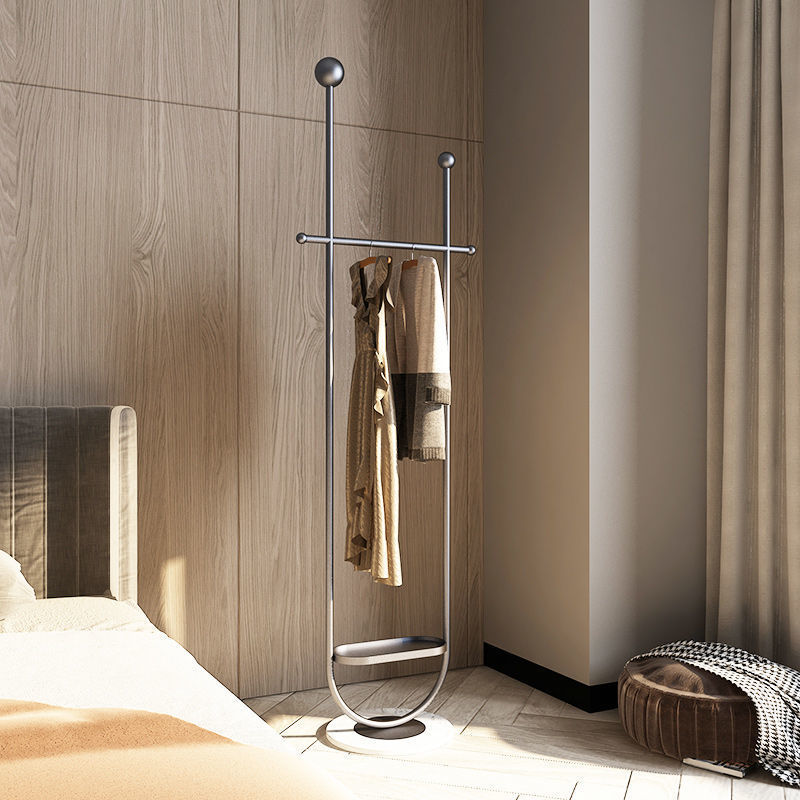 Light Luxury Clothes And Hats Hanger Floor To Floor Iron Art Simple And Modern