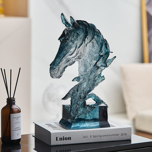 Horse Head Decoration Light Luxury High-end Crystal Crafts Wine Cabinet Decorations