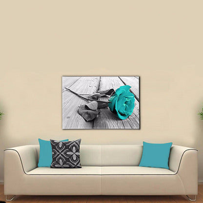 Home Office Blue Rose Canvas Painting