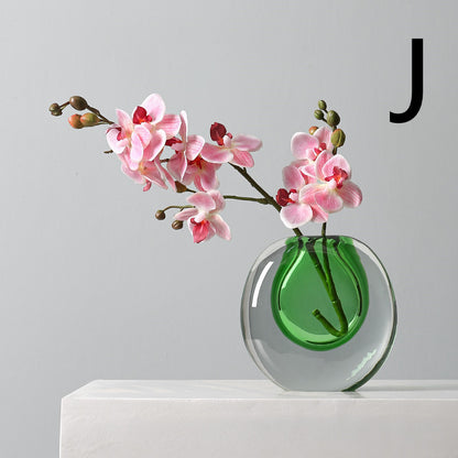 Simple Modern Glass Vase Light Luxury Model Room Soft Decoration Living Room Decoration