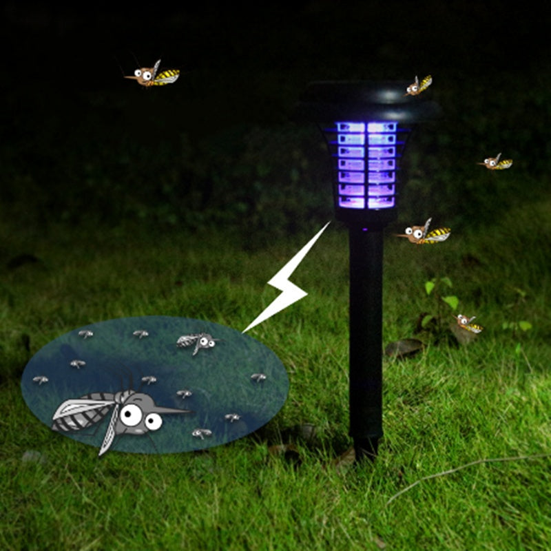 Lámpara antimosquitos Led Solar, dispositivo electrónico para matar moscas, insectos, plagas, trampa Uv, lámpara de jardín para césped al aire libre 