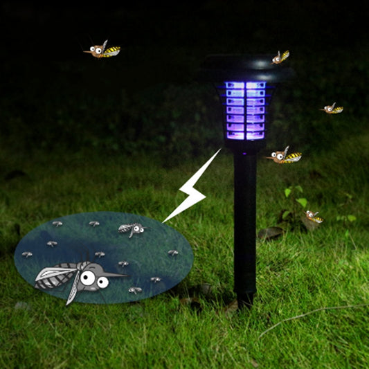 Lámpara antimosquitos Led Solar, dispositivo electrónico para matar moscas, insectos, plagas, trampa Uv, lámpara de jardín para césped al aire libre 