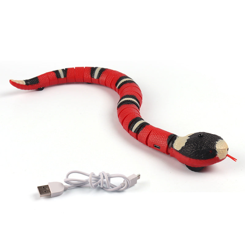 Jouets interactifs à détection intelligente pour chat, serpent électronique automatique, jeu de teasing, jouets pour chaton rechargeables par USB, pour chats, chiens, animaux de compagnie