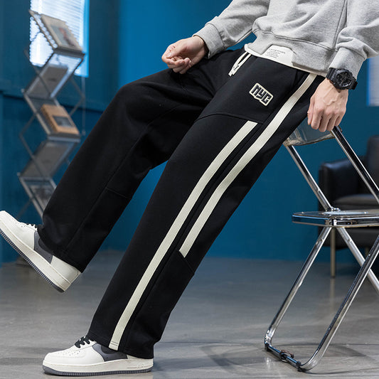 Pantalones casuales gruesos con estampado minimalista para hombre