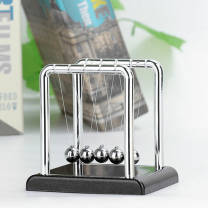 Newtons Cradle Steel Balance Ball Physics Science Pendulum Early Development Educational Desktop Toy Gift Office DecorationNewtons Cradle Pendulum Balance Ball Perpetual Motion Physics Decor Gift