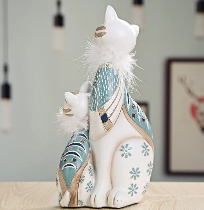 Cute Cat Decoration Desktop Creative Home Accessories Living Room Wine Cabinet Porch Decoration