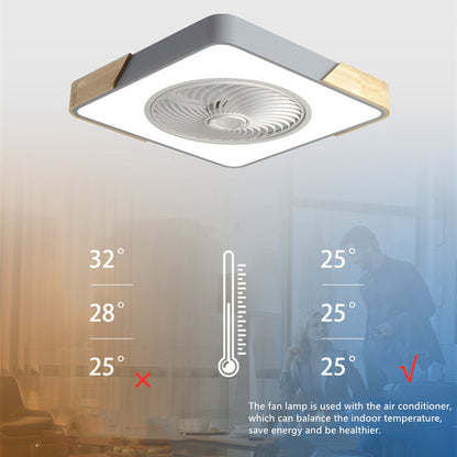 Ventilador de techo moderno con luz y lámpara de decoración para el hogar con control.