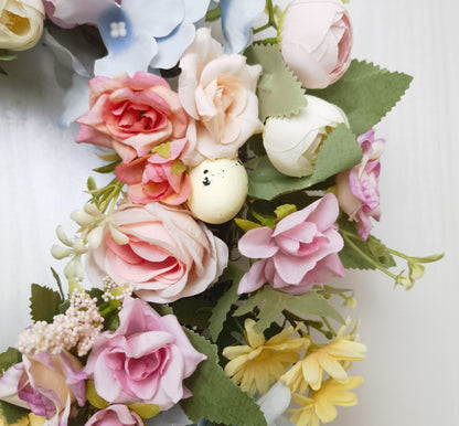 Saint-Valentin Pâques Rose Sachet de thé Hortensia Couronne Décor à la maison