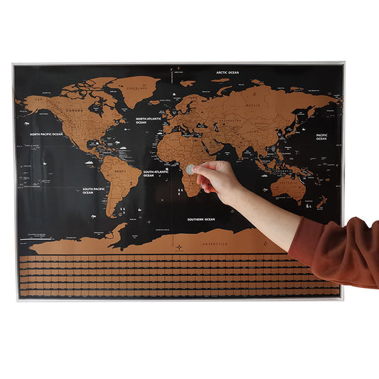 Póster de pared con decoración de mapa del mundo para estudiantes