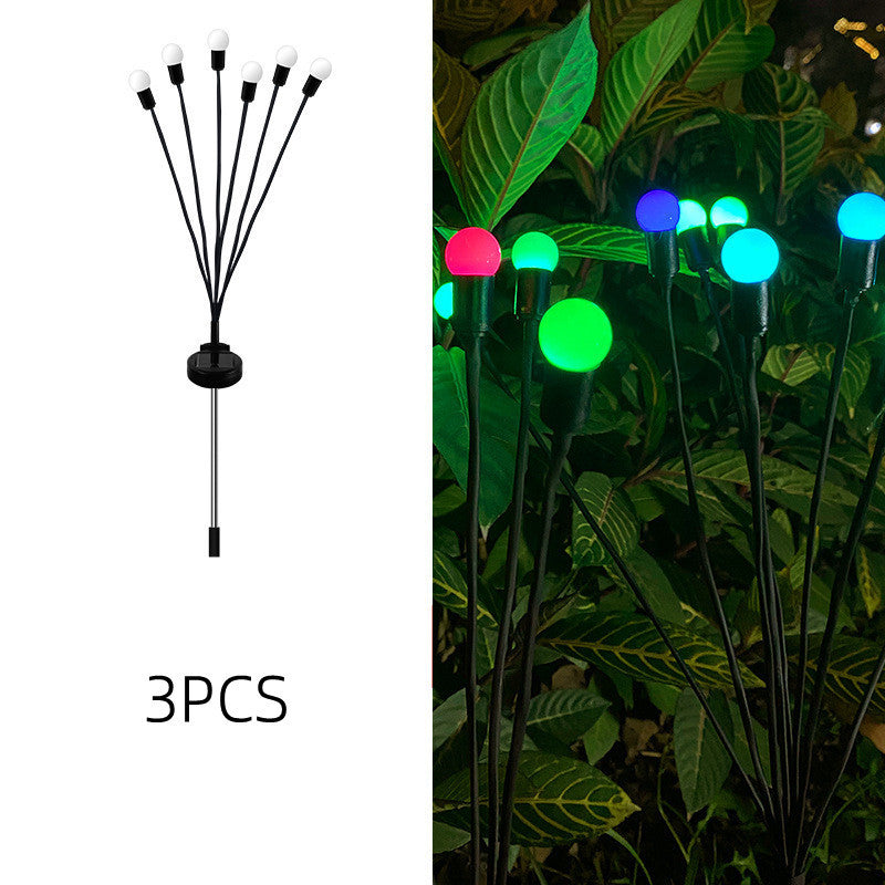 Simulation luciole lumière solaire décoration de jardin extérieur pelouse paysage lampe décor de noël lumières LED solaires lumières de jardin en plein air