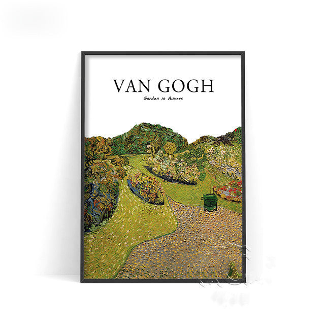 Van Gogh Exhibition Printing Poster Retro Art Wall Decoration