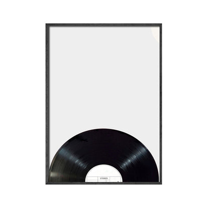 Retro Music Wall Art Black & White Vinyl Record Poster