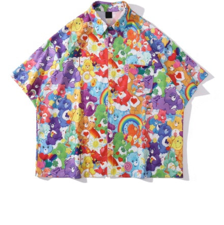 Street Trend Printed Unisex Full Version Floral Shirt