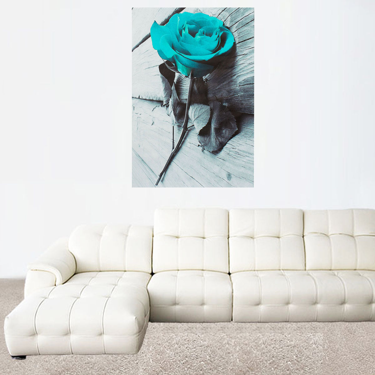 Home Office Blue Rose Canvas Painting